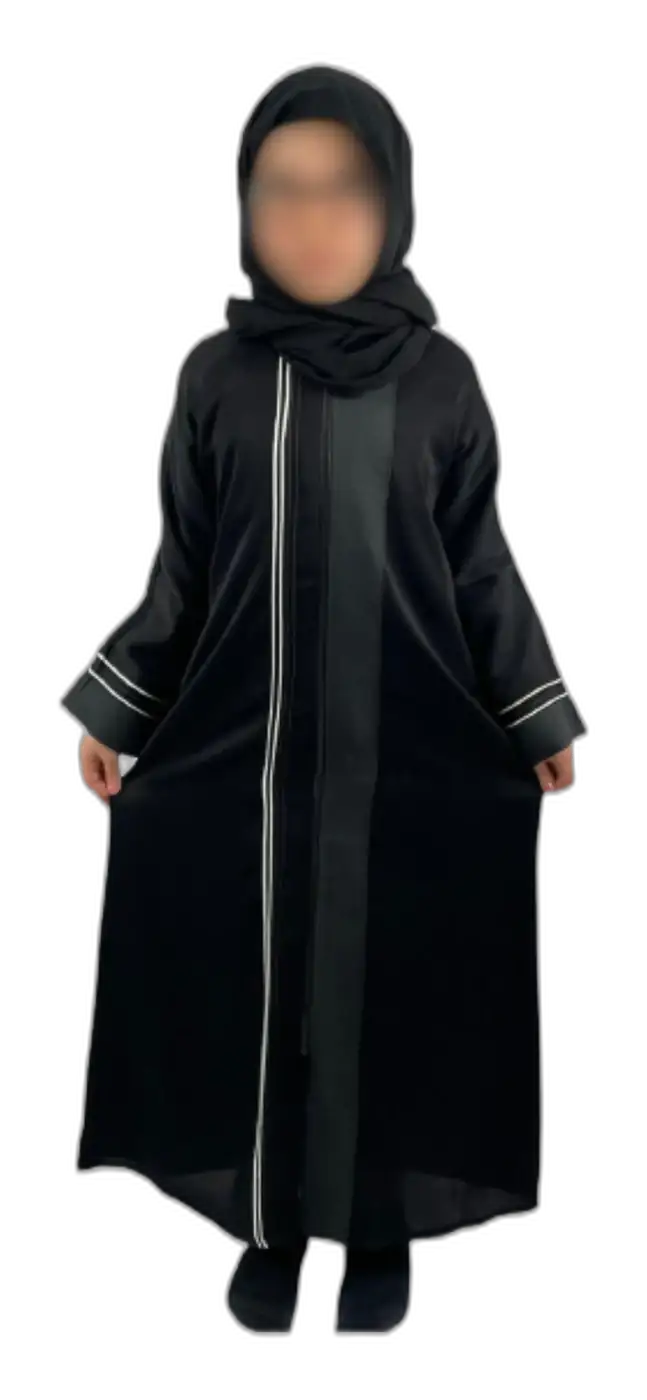 Abaya fillette zip