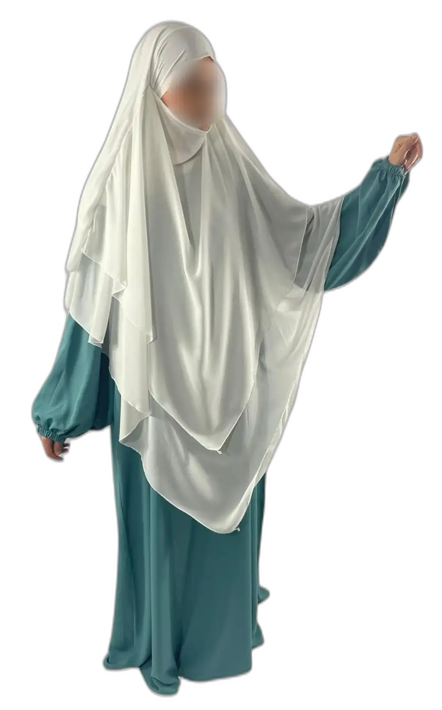 Abaya soie de medine manches bouffantes (ballon)