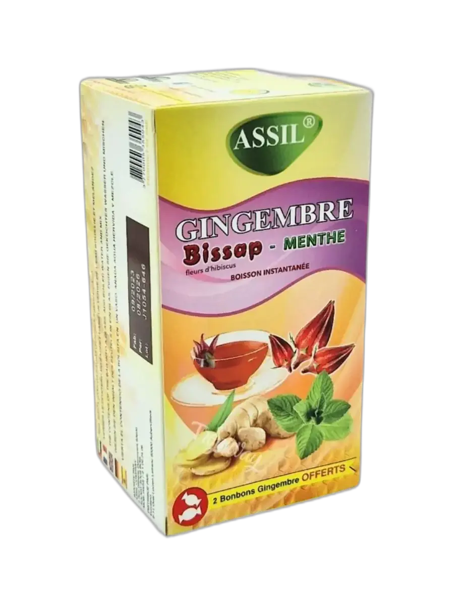 Thé Gingembre, Bissap (fleur d’hibiscus) & Menthe