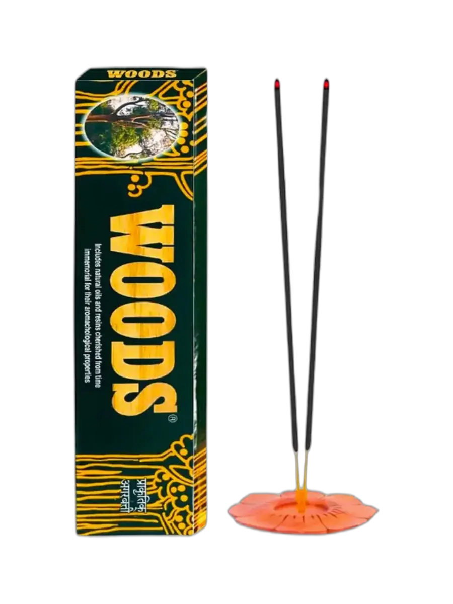Encens WOODS – Bâtonnets de b ois naturel d’Inde