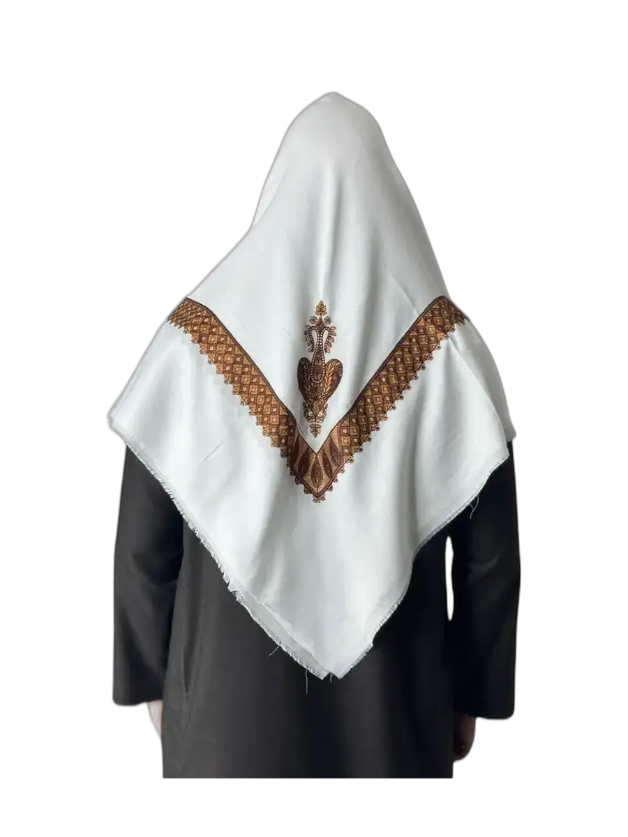 Ghoutra blanche brodée du yemen