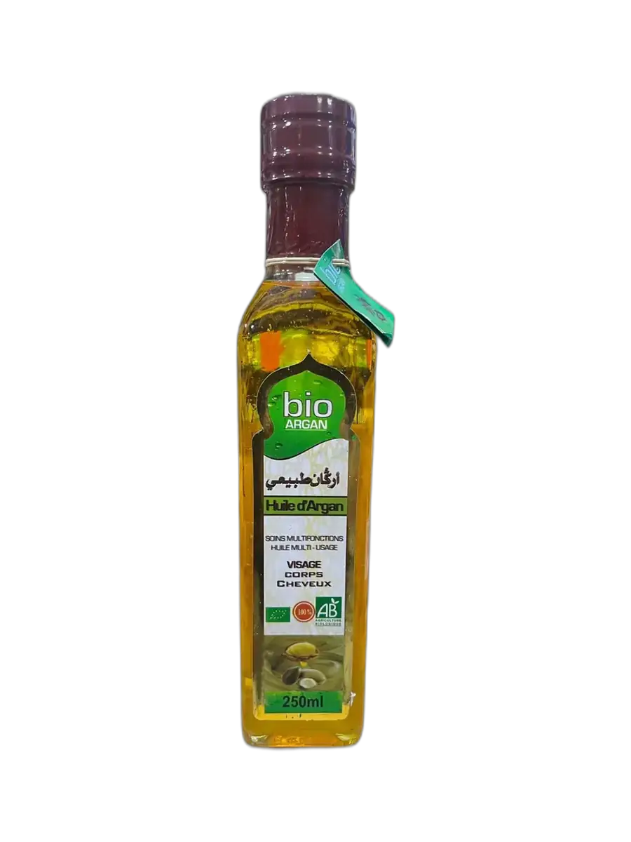 Huile d’argan bio vierge, pressée à froid, 250 ml