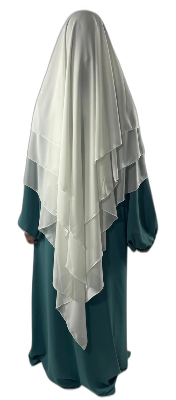 Khimar 3 voiles mousseline