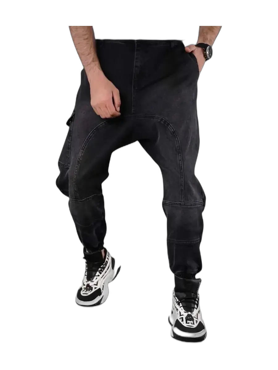 Sarouel cargo en jean