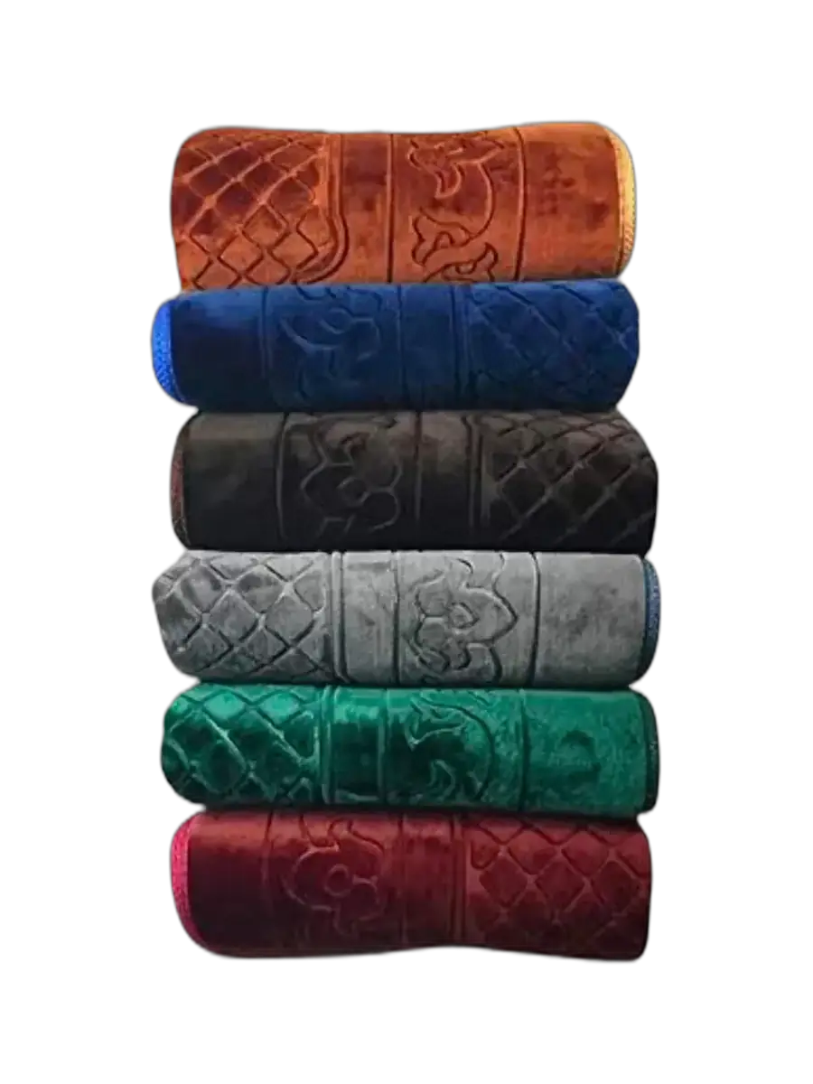 Tapis de prière épais et uni, 120 × 80 cm